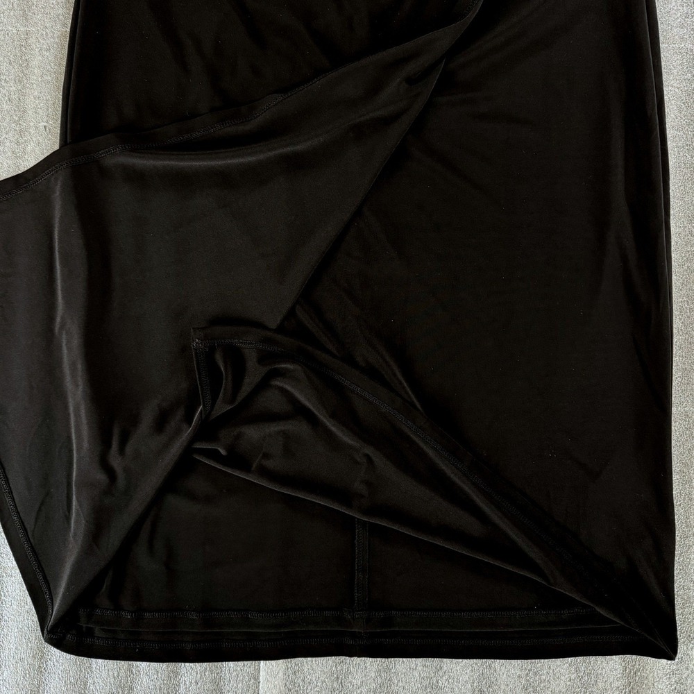 Lauren Ralph Lauren Black Faux Wrap Buckle Sheath Dress Womens 12 Long Sleeve - Picture 4 of 10